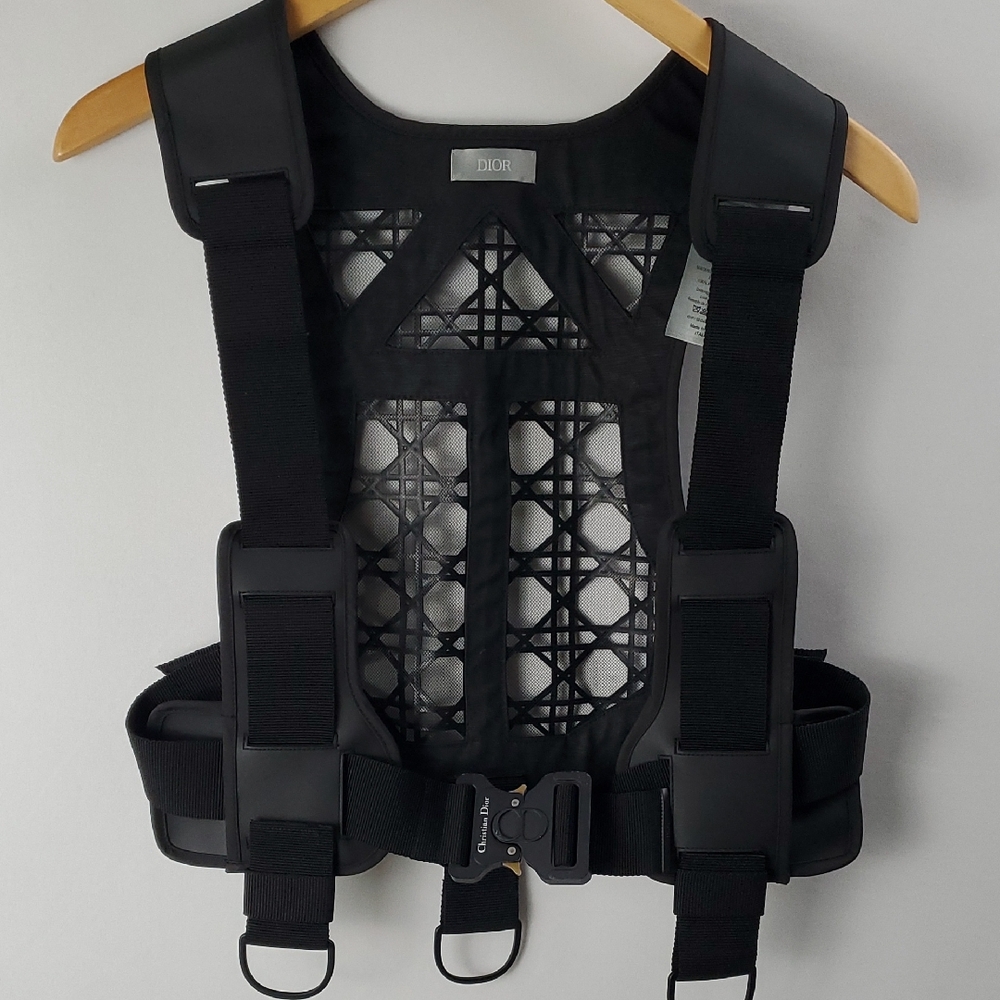Dior Designer 2019 Black Tactical Harness Vest Sz S Luxury Streetwear